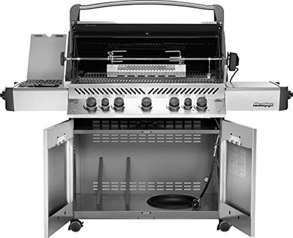 Napoleon P665RSIBNSS Prestige 665 RSIB Natural Gas Grill, sq. in + Infrared Side and Rear Burner, Stainless Steel