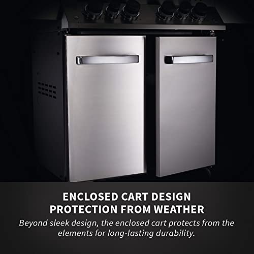 Napoleon P665RSIBNSS Prestige 665 RSIB Natural Gas Grill, sq. in + Infrared Side and Rear Burner, Stainless Steel