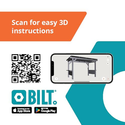 Backyard Discovery Rockport XL Black Metal Steel Grill Gazebo, Insulated Steel Roof, Cook Station, Barbeque, Patio, Deck, Withstand Wind Snow, Corrosion Resistant, Reduce Heat Transfer, Power Ports