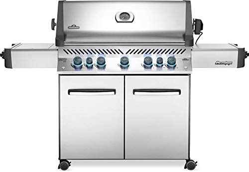 Napoleon P665RSIBNSS Prestige 665 RSIB Natural Gas Grill, sq. in + Infrared Side and Rear Burner, Stainless Steel