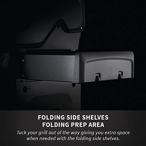 Napoleon Rogue XT 425 BBQ Grill, Black, Propane Gas - RXT425SIBPK-1 With Three Main Burners, Infrared Sear Station Side Burner, Barbecue Gas Cart, Folding Side Shelves, Instant Failsafe Ignition