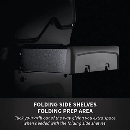 Napoleon Rogue XT 425 BBQ Grill, Black, Propane Gas - RXT425SIBPK-1 With Three Main Burners, Infrared Sear Station Side Burner, Barbecue Gas Cart, Folding Side Shelves, Instant Failsafe Ignition