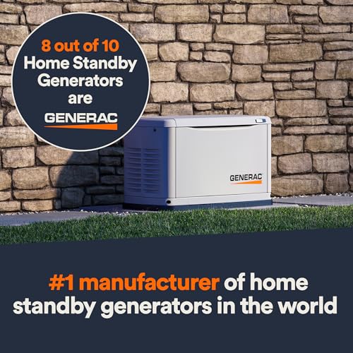 Generac 7291 26kW Air Cooled Guardian Series Home Standby Generator with 200-Amp Transfer Switch - Comprehensive Protection - Smart Controls - Versatile Power - Wi-Fi Connectivity, Bisque