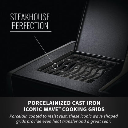 Napoleon Rogue XT 425 BBQ Grill, Black, Propane Gas - RXT425SIBPK-1 With Three Main Burners, Infrared Sear Station Side Burner, Barbecue Gas Cart, Folding Side Shelves, Instant Failsafe Ignition