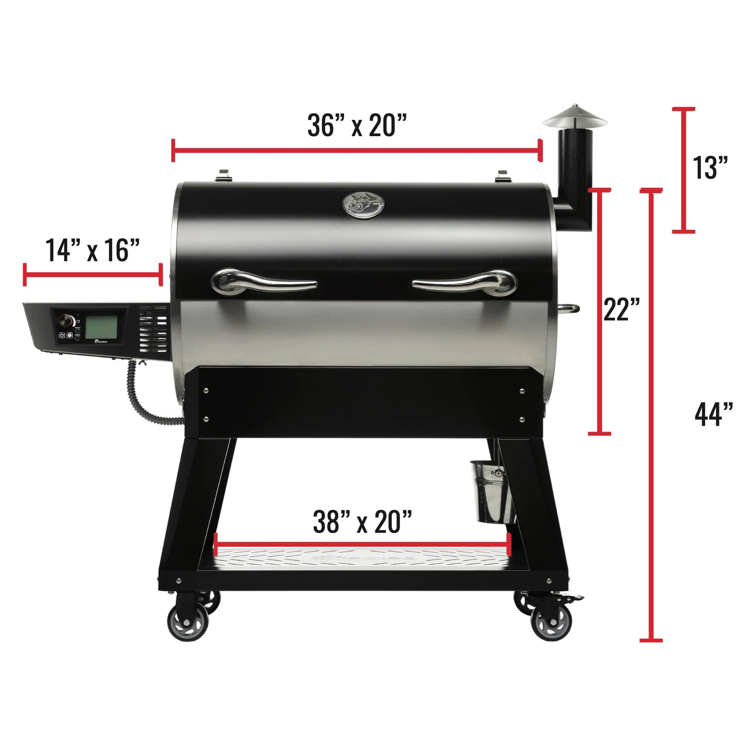 recteq Flagship 1100 Wood Pellet Smoker Grill | Wi-Fi-Enabled Smart Pellet Grill | 1100 Square Inches of Cook Space | 40 lbs Hopper | Up to 40 Hours of Cooking | Large BBQ Pellet Grill