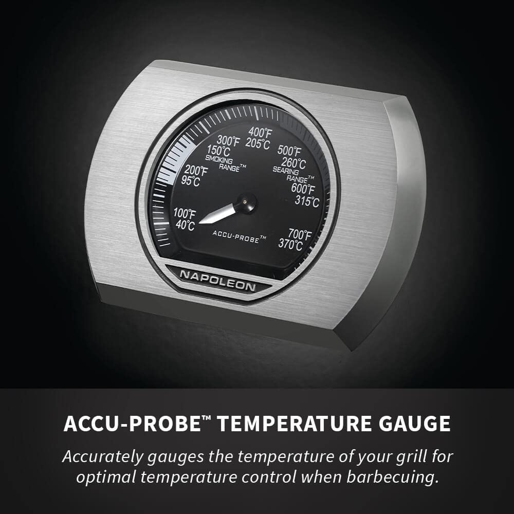 Napoleon Rogue XT 425 BBQ Grill, Black, Propane Gas - RXT425SIBPK-1 With Three Main Burners, Infrared Sear Station Side Burner, Barbecue Gas Cart, Folding Side Shelves, Instant Failsafe Ignition