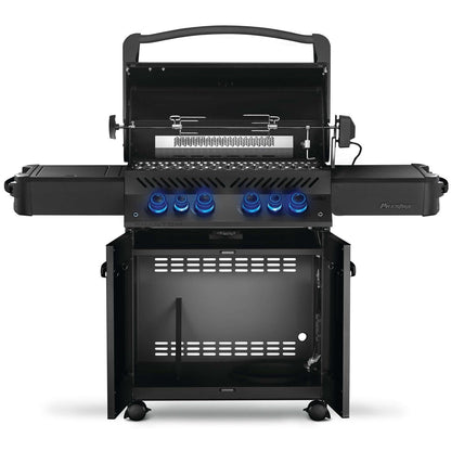 Napoleon Phantom Prestige 500 Propane Grill w/Infrared Rear Burner, Infrared Side Burner, & Rotisserie Kit - P500RSIBPK-3-PHM