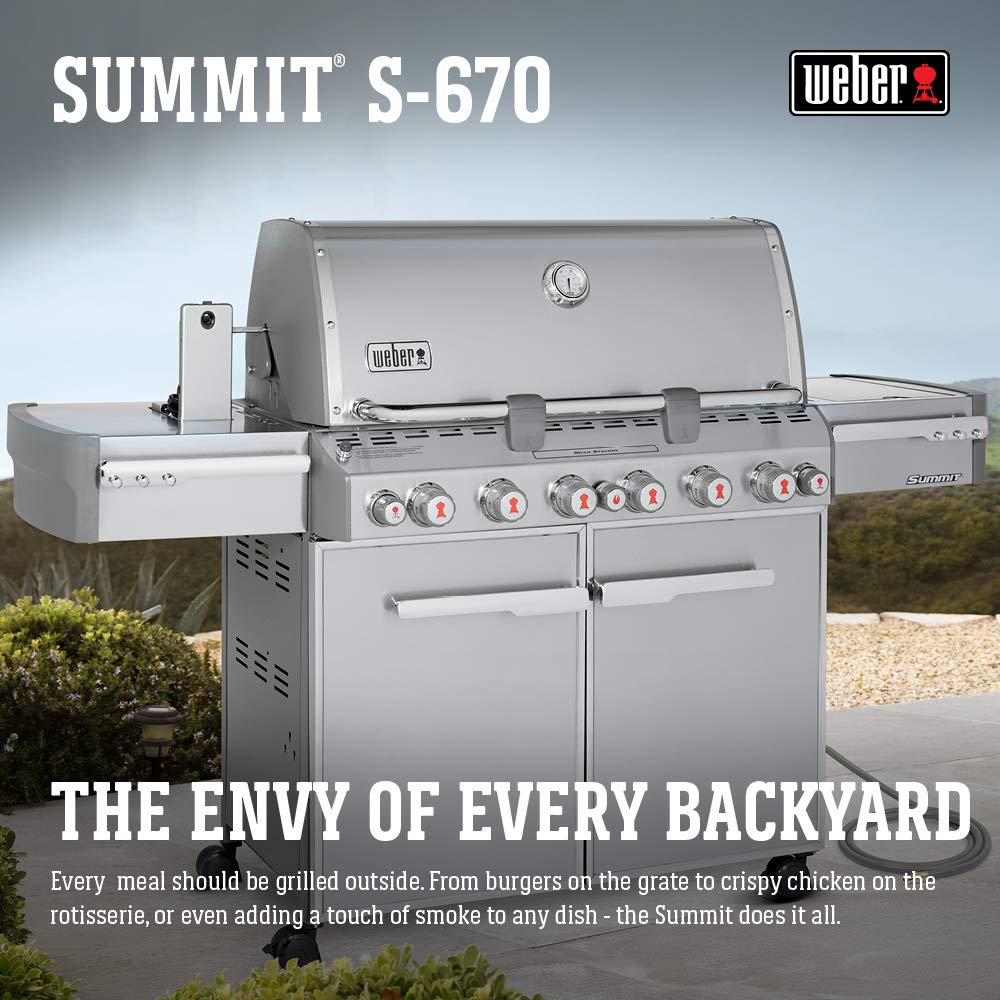 Weber Summit S-670 6-Burner Natural Gas Grill, Stainless Steel