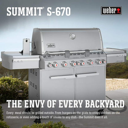 Weber Summit S-670 6-Burner Natural Gas Grill, Stainless Steel