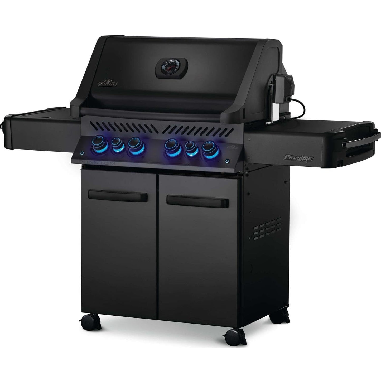 Napoleon Phantom Prestige 500 Propane Grill w/Infrared Rear Burner, Infrared Side Burner, & Rotisserie Kit - P500RSIBPK-3-PHM