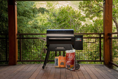 Traeger Grills Ironwood 885 Wood Pellet Grill and Smoker Bundle with Cover and Signature Pellets featuring Alexa and WiFIRE Smart Home Technology - Black